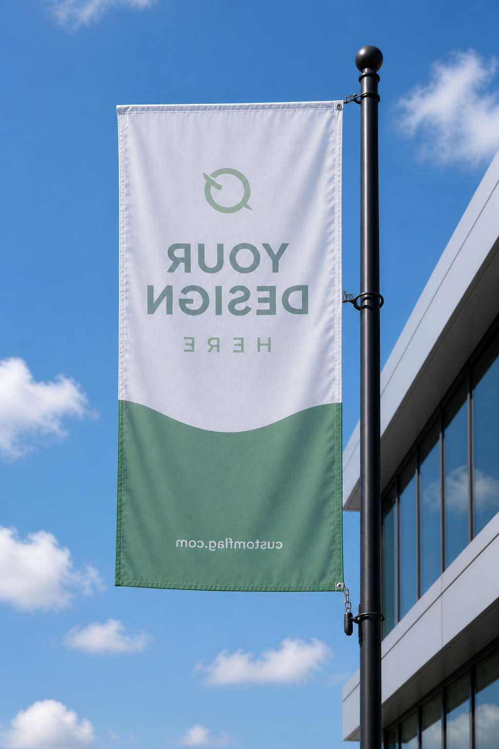 Custom Pole Flag — product sample — Back