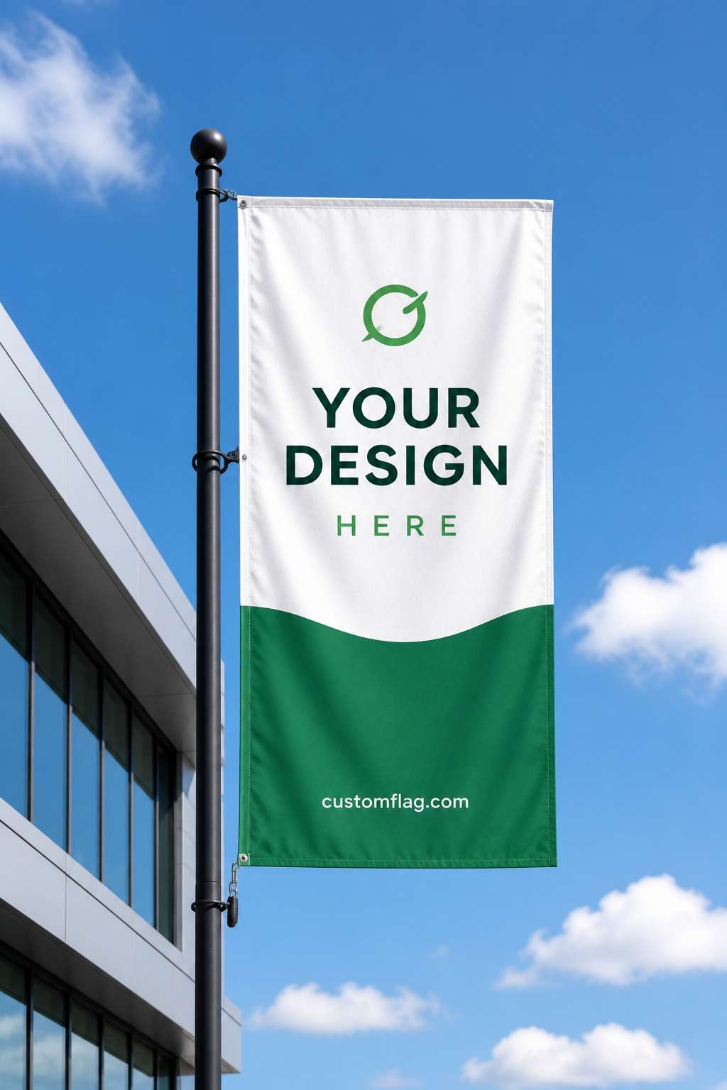 Custom Pole Flag — product sample — Front
