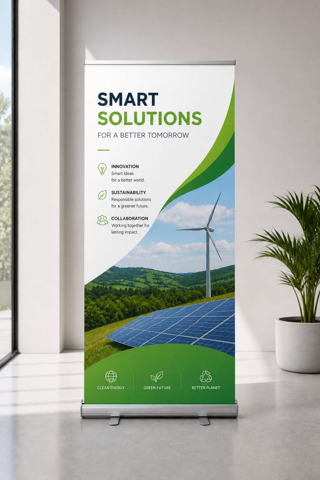 SD Retractable Banner Stand — product sample — Front