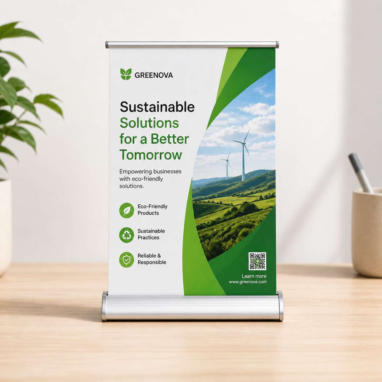Table Top Banner Stand — product sample — Front