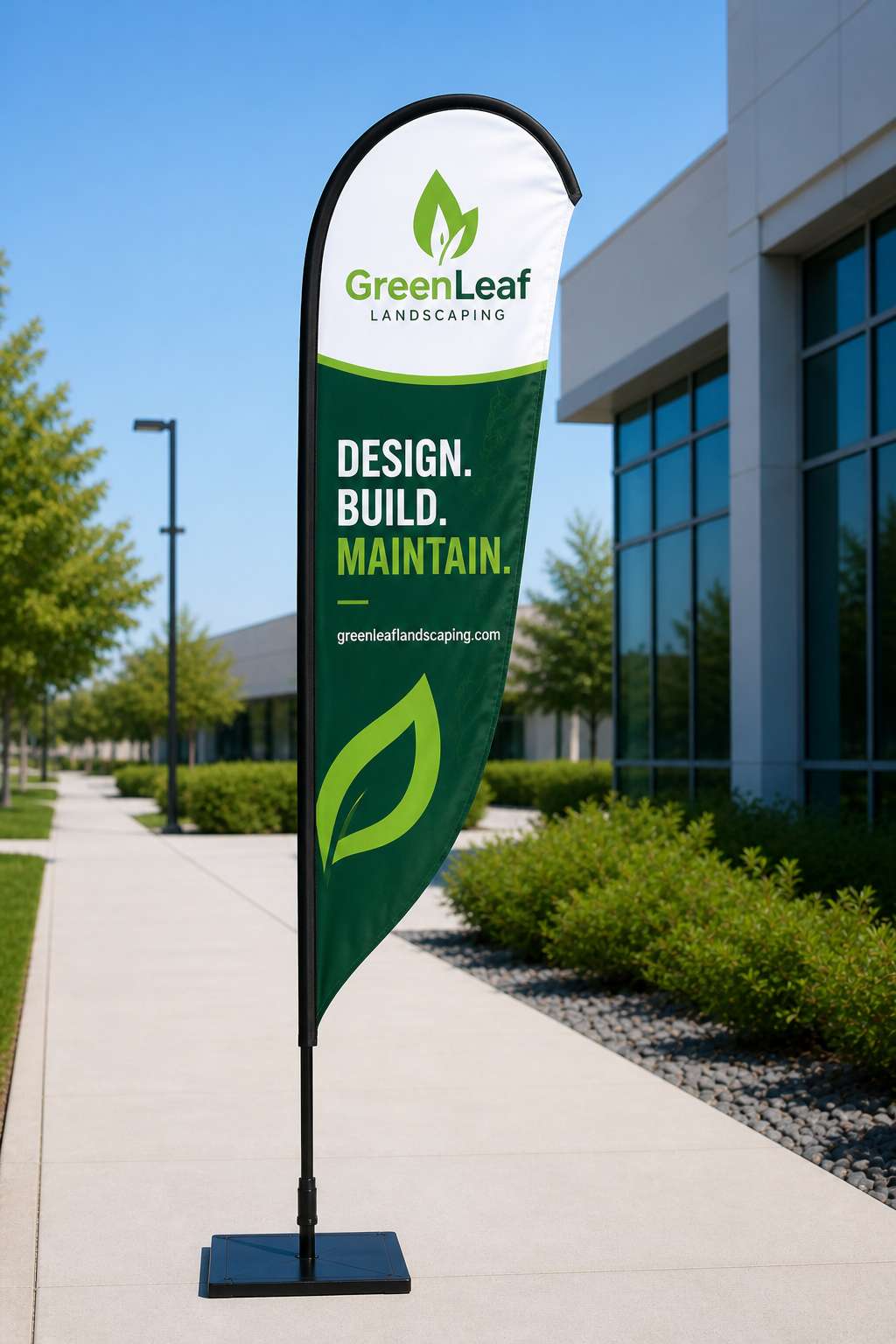 Teardrop Flag — product sample — Front