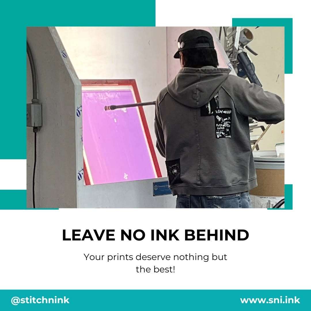 Screen printing quality control and detail work