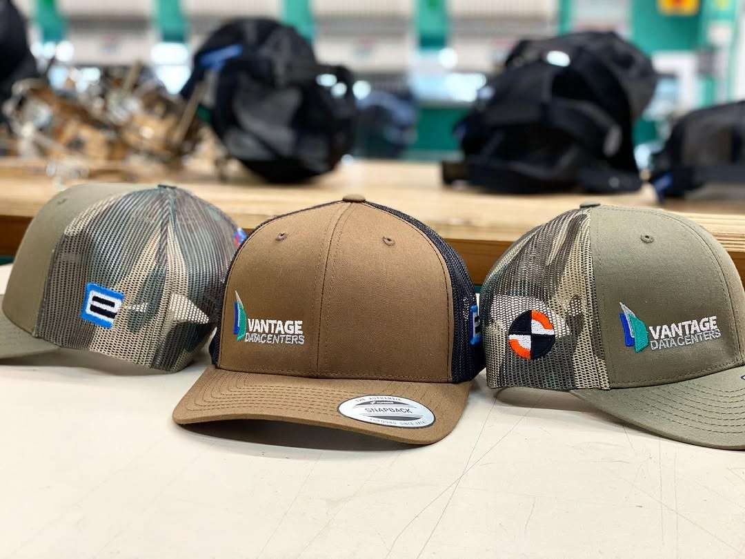 Richardson hats with multi-logo embroidery