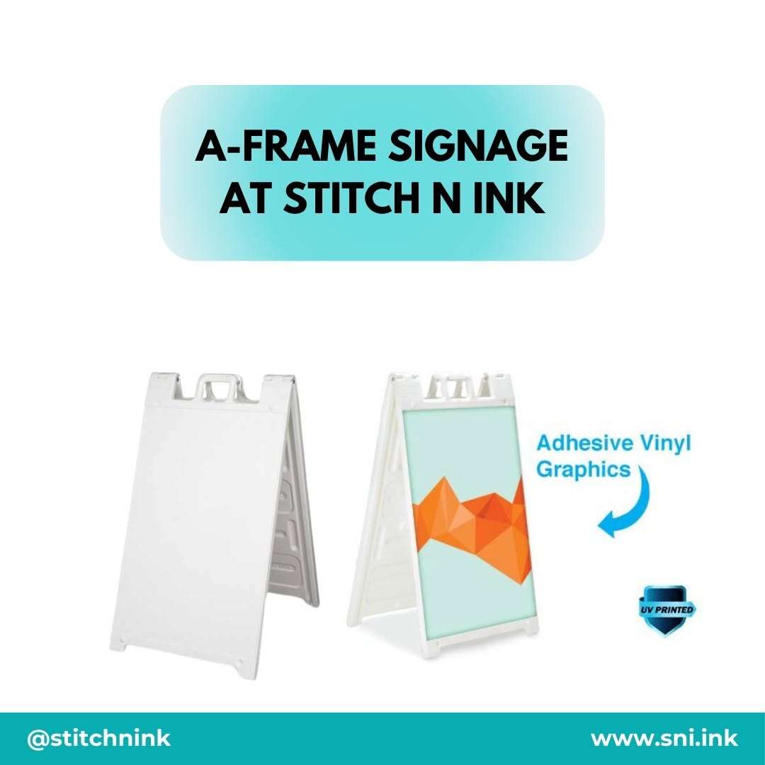 A-frame sidewalk signage for brand visibility