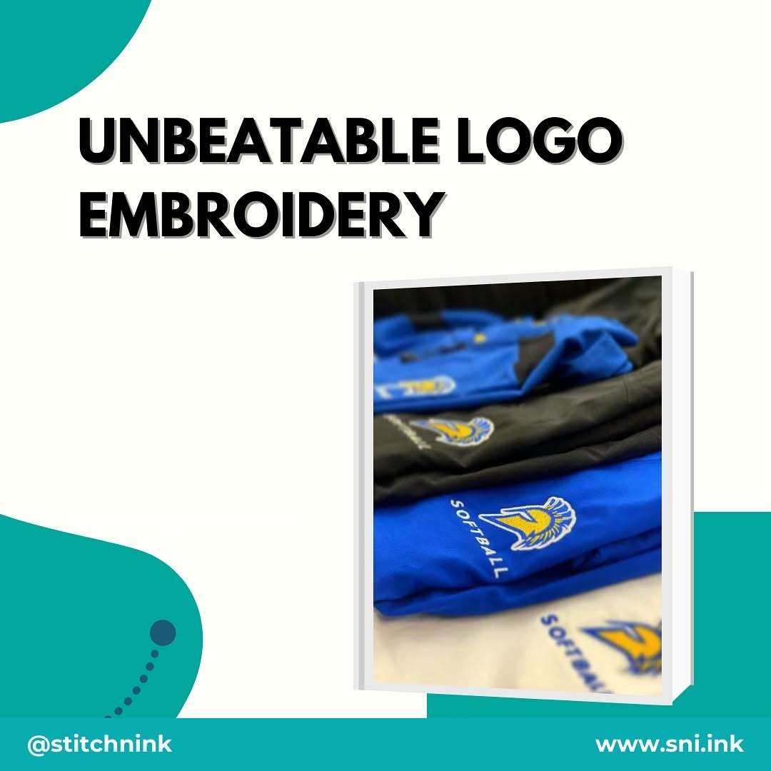 Logo embroidery for team and league apparel